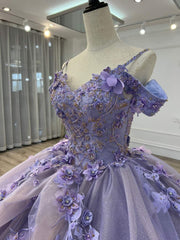 Beautiful Purple Sweet 16 Dress,Purple Ball Gown