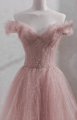 Shiny Party Dress, Fairy Midi Dress, Pink Prom Dress, Custom Made