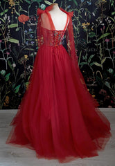 Gorgeous Red Long Evening Dress, Prom Dresses