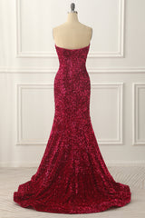 Fuchsia Mermaid Sequin Long Prom Dress