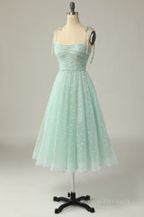 Princess Mint Green Daisy Midi Party Dress
