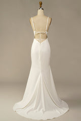 White Mermaid Long Wedding Dress